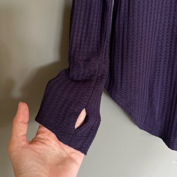 Chaser Waffle Knit Turtleneck Amethyst Purple Size Large Casual Comfortable - Picture 15 of 16